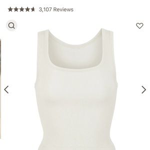 SKIMS NWT Bone XS Cotton Rib Tank